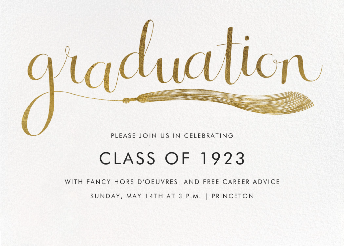 Tassels in the Sky Graduation Party Invitation Send online