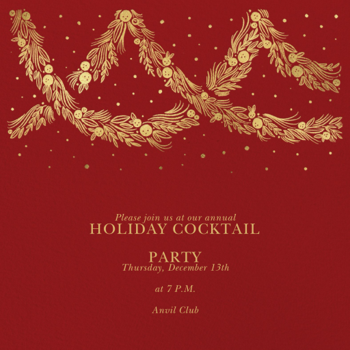 Holiday Drape - Corporate Holiday Party Invitation by Paperless Post