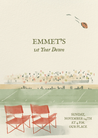 Watercolor Football Invitation