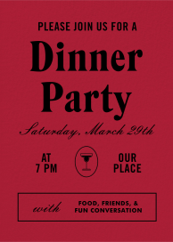 Crimson Social - Party Invitation by Few & Fahr Studio