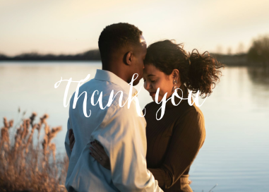 Full-Page Photo (Text Overlay) - Thank You Card by Paperless Post