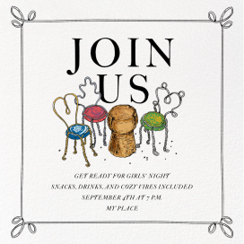Popping Bottles - Get-Together Invitation by Joana Avillez