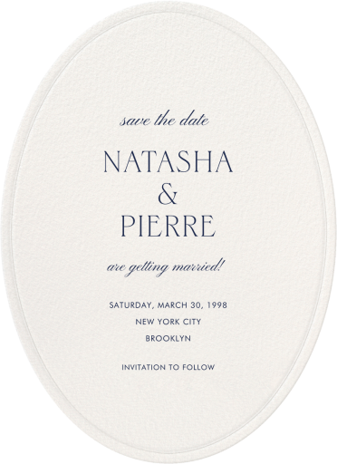 Embossed Oval Cutout - Invitation by Paperless Post