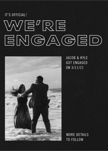 Show Bill - Engagement Announcement by Paperless Post