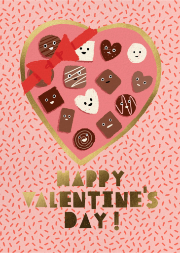 Box of Chocolates - Greeting Card by Carolyn Suzuki Studio