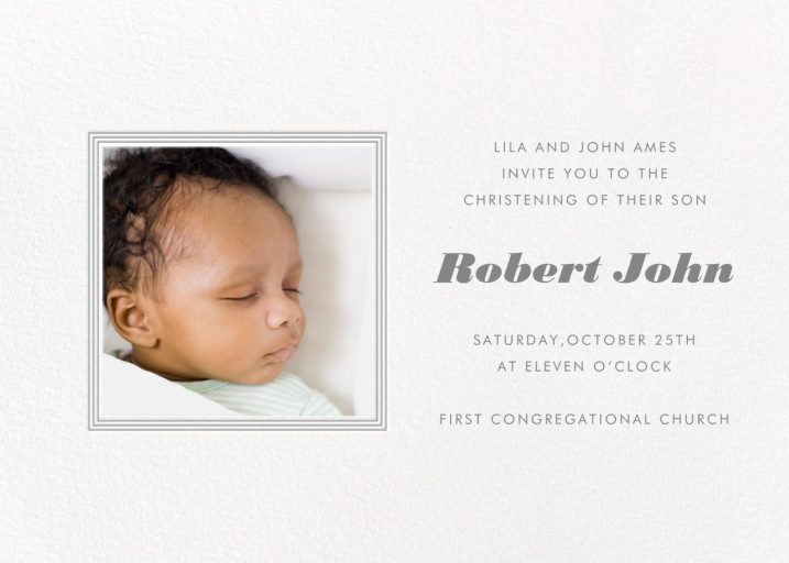 Square Frame - Baptism & Christening Invitation by Paperless Post
