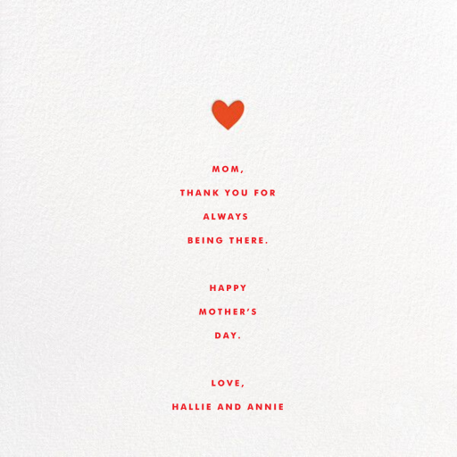 Heart for Mom by The Indigo Bunting - Back