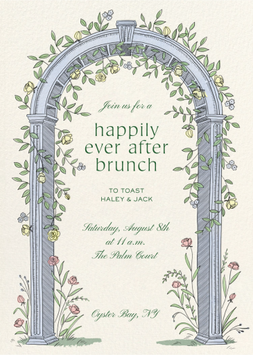 Garden Arch - Wedding Brunch Invitation by Martha Stewart