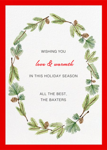 Delicate Firs Photo (Tall) by Paperless Post - Back