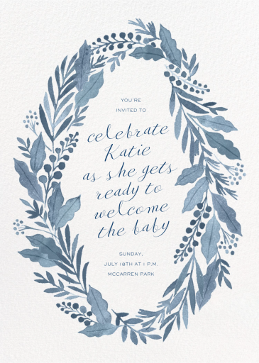 Foraged Wreath - Baby Shower Invitation by Paperless Post