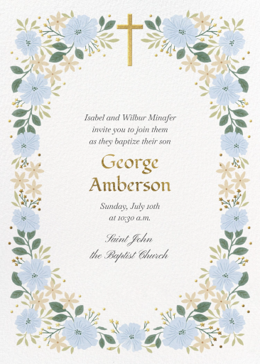 Graceful Bloom - Baptism & Christening Invitation by Paperless Post