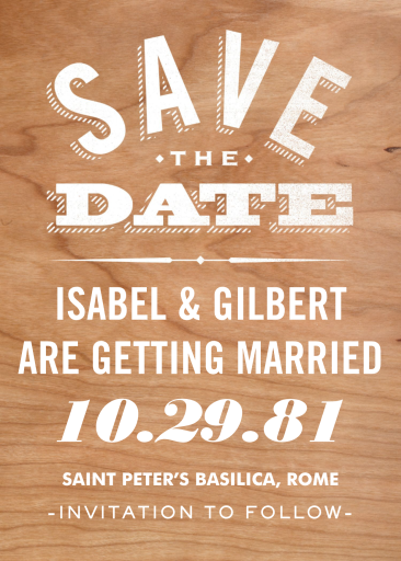 Wood You Be Mine (Save the Date) - Save the Date by Paperless Post