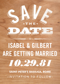 Wood You Be Mine (Save the Date) by Paperless Post