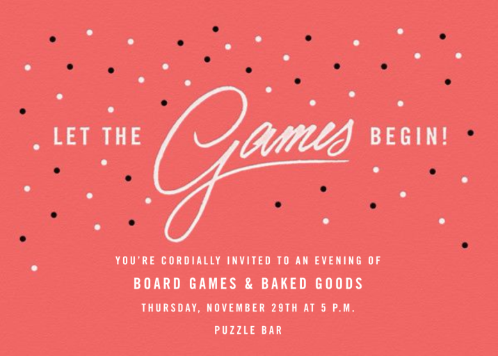 The Game Starts Now by Paperless Post