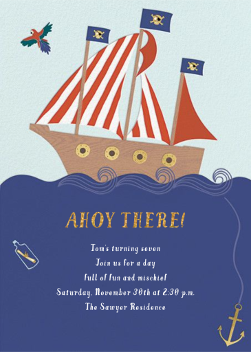 Aweigh We Go - Invitation by Meri Meri