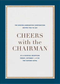 Bold Line (Tall) - Corporate Reception Invitation by The Indigo Bunting