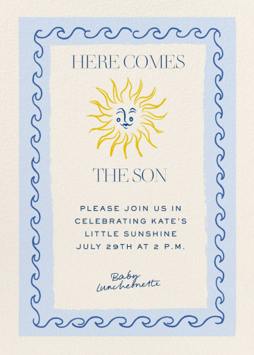 Atmospheric Motifs - Baby Shower Invitation by Pulp Templates Co.