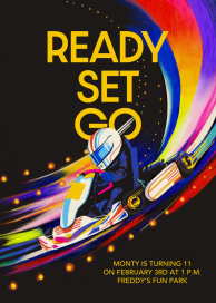 Go Kart Racing Party Invitation