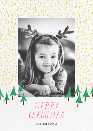 Glittery Tree in the Forest (Photo) - Christmas Card by Mr. Boddington's Studio