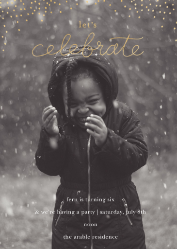 Cursive and Confetti - Birthday Invitation by Sugar Paper