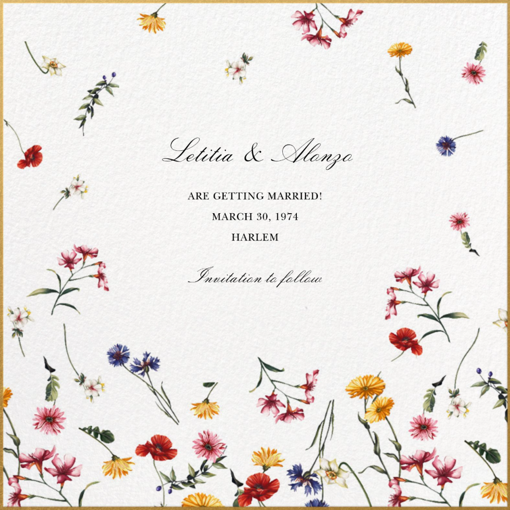 Floating Floral - Ramadan & Eid Invitation by Oscar de la Renta