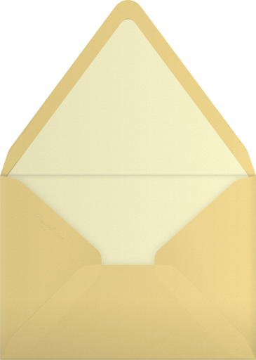Gold Ribbon Frame Invitation Envelope