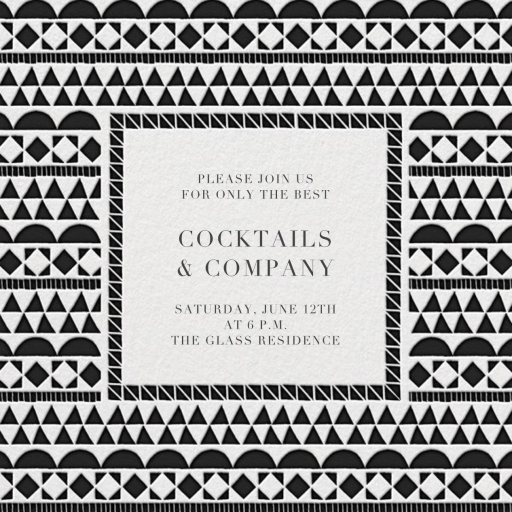 Geometric Border - Cocktail Party Invitation by Paperless Post