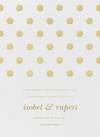 Polka Dot - Rehearsal Dinner Invitation by Oscar de la Renta
