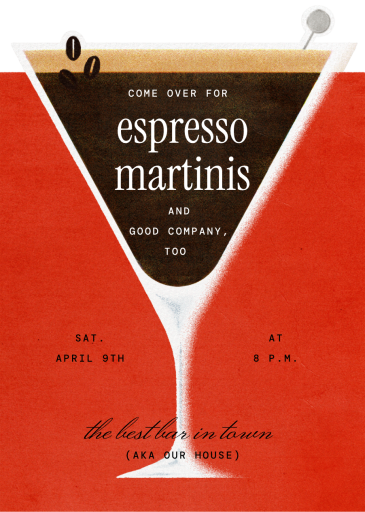 Espresso Tini - Party Invitation by Paperless Post