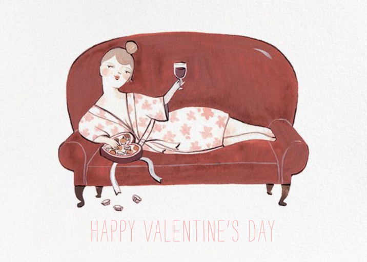 Burgundy and Chocolate (Kelsey Garrity Riley) - Valentine's Day Card by Red Cap Cards