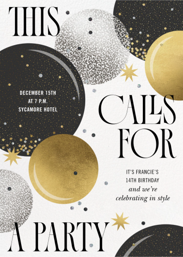 Sparkle Party - Birthday Invitation by Paperless Post