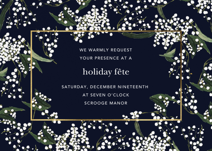 Baby's Breath - Rosh Hashanah Card by Oscar de la Renta