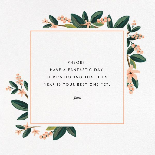 November Herbarium (Square) - Mother's Day Card by Rifle Paper Co.