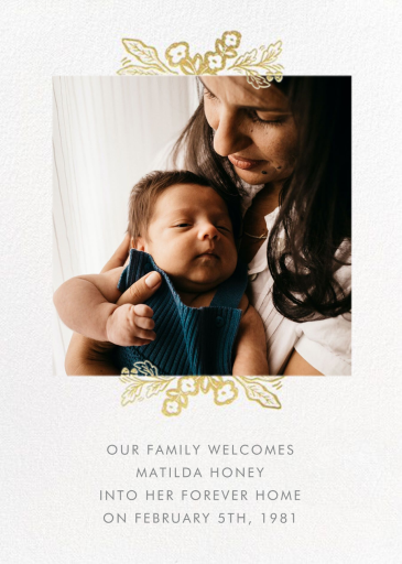 Fable Welcome - Adoption Announcement by Rifle Paper Co. - Back