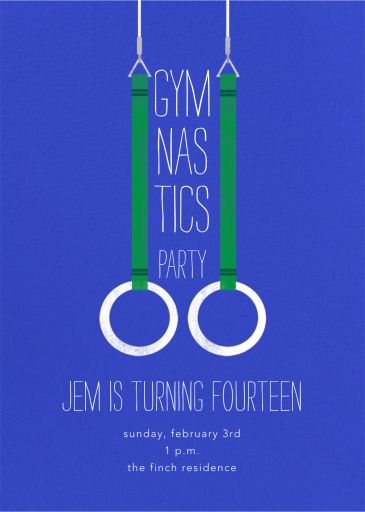 Gymnastic Rings - Birthday Invitation by Paperless Post