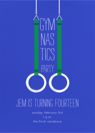 Gymnastic Rings - Birthday Invitation by Paperless Post