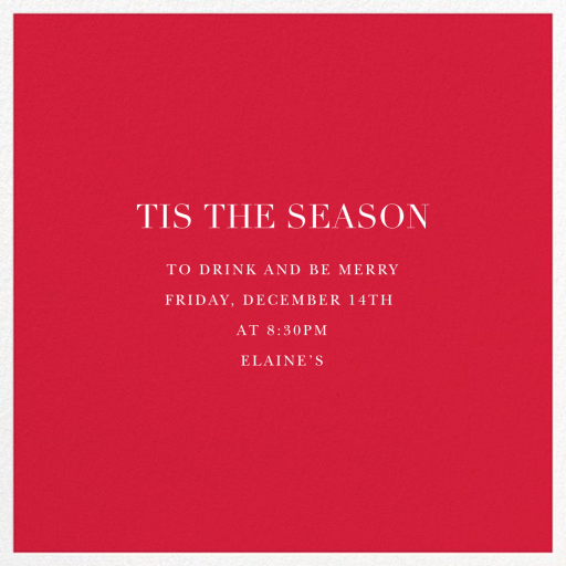 Ho Ho Xo - Christmas Party Invitation by Sugar Paper - Back