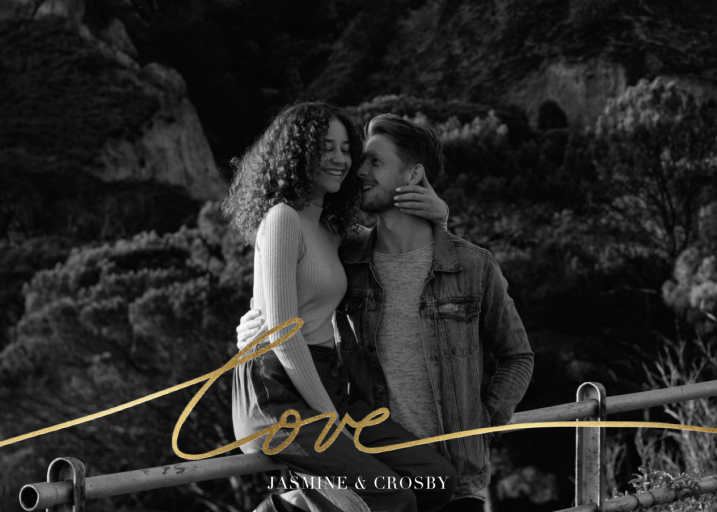 Foil Love Script (Double Sided) - Invitation by Paper Source