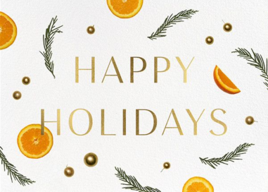 Orange Potpourri - Business Holiday Card by Paperless Post