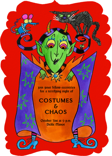 Wicked Chaos - Invitation by Gentle Thrills - Back