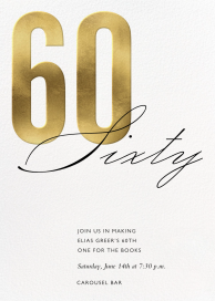 Stylish Numbers - 60th Birthday Invitation by Paperless Post