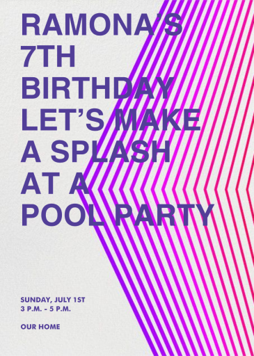 LA 1984 - Pool Party Invitation by Paperless Post