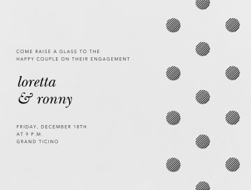 Polka Dot (Horizontal) - Engagement Party Invitation by Oscar de la Renta