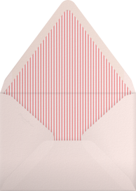 Sobre para invitaciones de bebé con borde de encaje rosa
