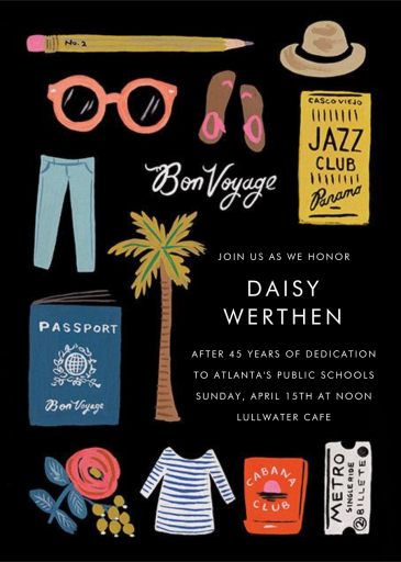 Travel Essentials - Celebration Invitation by Rifle Paper Co.