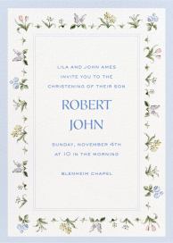 Dainty Florals (Riley Sheehey) - Baptism & Christening Invitation by Dogwood Hill