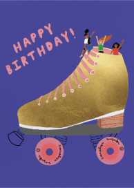 Roller Rink - Birthday Card by Carolyn Suzuki Studio