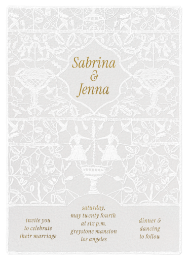Lace Union - Wedding Invitation by The V&A