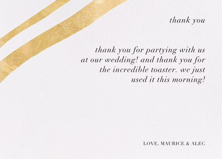 Cherish (Stationery) - Thank You Card by Kelly Wearstler