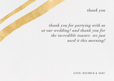 Cherish (Stationery) - Thank You Card by Kelly Wearstler